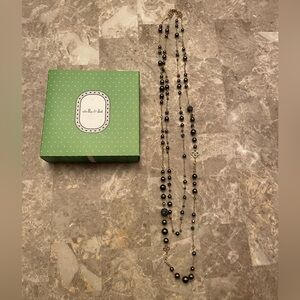 Stella & Dot Elegant Charcoal Beaded Necklace